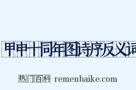 甲申十同年图诗序反义词是什么意思的图片
